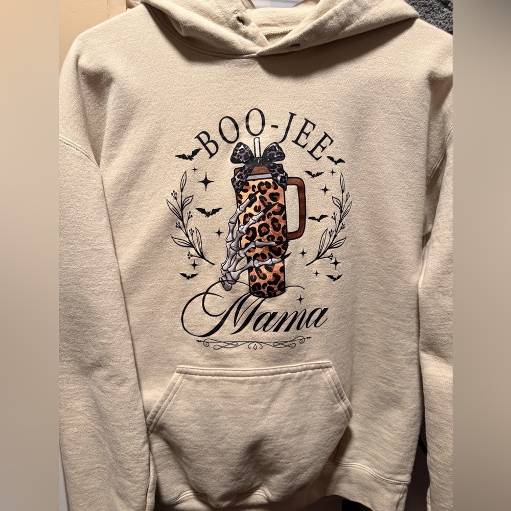 Cream Boo-Jee Mama Hoodie